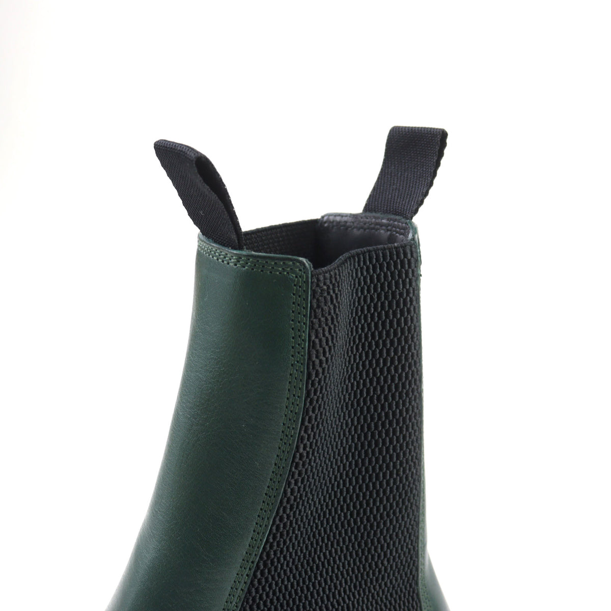 バーバリー Creeper Chelsea Boots クリーパー サイドゴア チャンキーラバーソール チェルシー ブーツ グリーン系 39 メンズ
