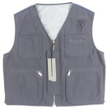 ディオール オム Multi Pocket Zipup Vest ロゴ刺繍 バックメッシュ ジップアップ ジレ ベスト グレー 52 メンズ