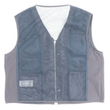 ディオール オム Multi Pocket Zipup Vest ロゴ刺繍 バックメッシュ ジップアップ ジレ ベスト グレー 52 メンズ