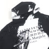 メゾンマルジェラ10 DIAGONAL PAINT EFFECT HOODIE プルオーバー パーカー ブラック 48 メンズ