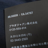 プラダ レースコンビ Vネック 長袖 ワンピース ネイビー 40 レディース