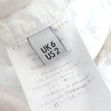 セシリーバンセン VEGTA BLOUSE 格子柄 パフスリーブ フレア ブラウス ホワイト UK6（日本サイズ約S相当） レディース