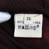 エルメス レオパード柄 長袖 ロング ワンピース オレンジ 36 レディース
