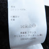 クリスチャンディオール レザー使い ニット コート ブラック 40 レディース