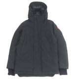 カナダグース SANFORD PARKA ロゴワッペン フーデッド ダウンコート ブラック XS メンズ