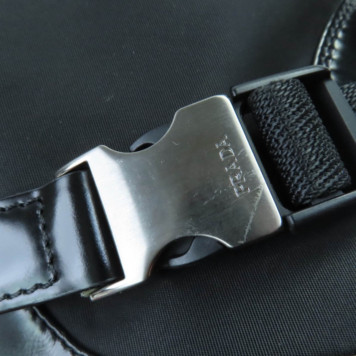 プラダ トライアングルロゴ Re-Nylon レザー ショートブーツ ブラック 35.5 レディース