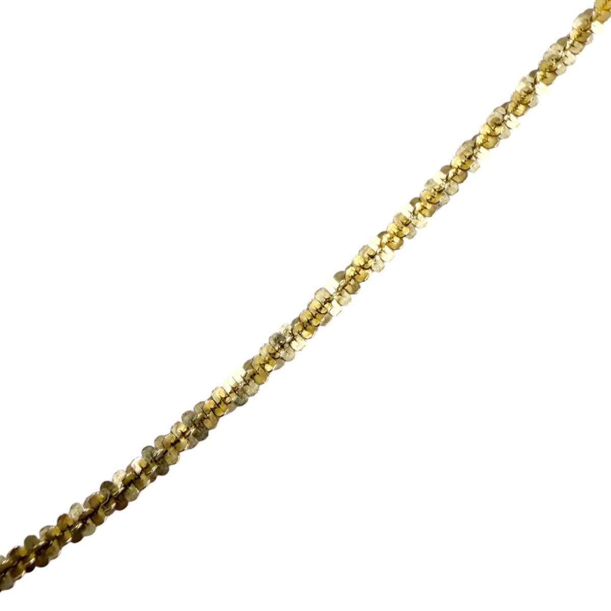 アヴァランチ ツイストスパークル 2mm アクセサリー ネックレス イエローゴールド メンズ