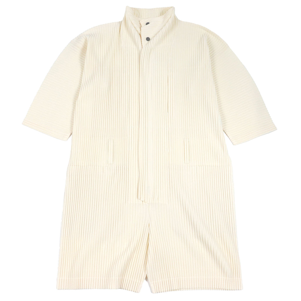オム プリッセ イッセイミヤケ PLEATS BOTTOMS 3 ジャンプスーツ ツナギ ミルクホワイト 3 メンズ