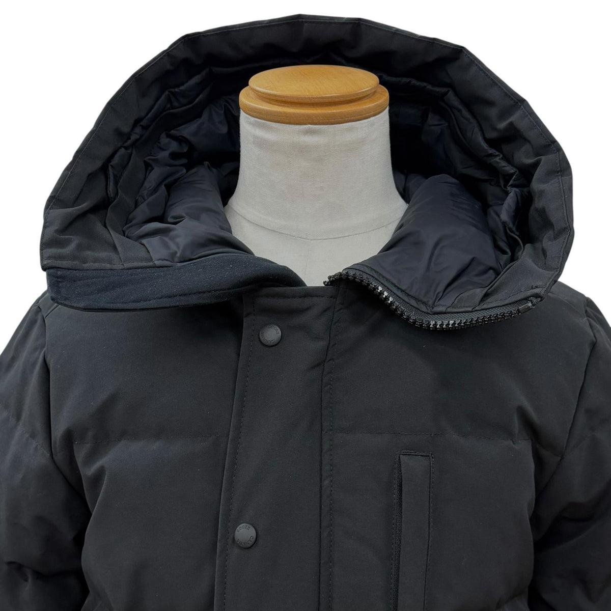 カナダグース CARSON PARKA ロゴワッペン付き ダブルジップアップ ダウンジャケット ブラック XS メンズ