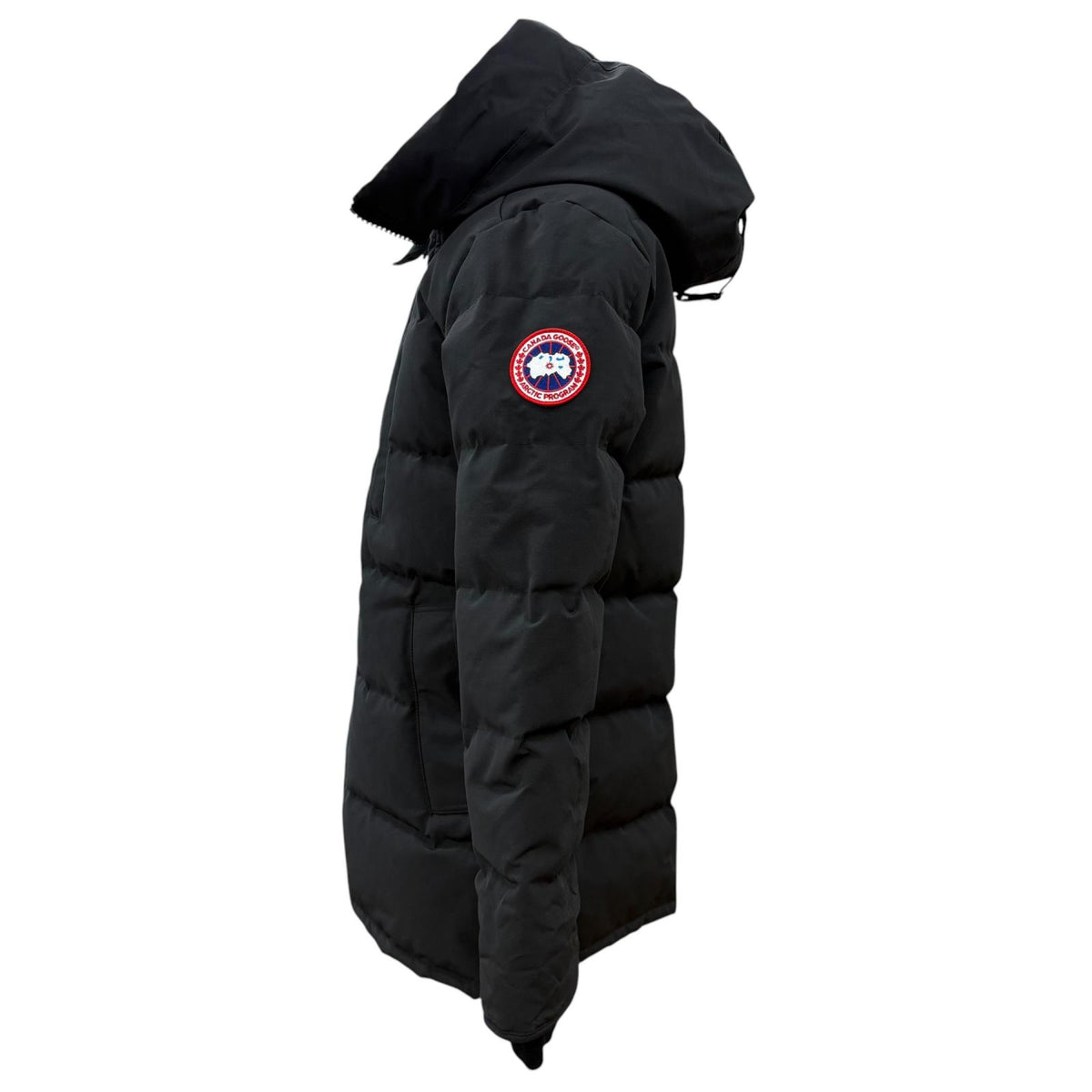 カナダグース CARSON PARKA ロゴワッペン付き ダブルジップアップ ダウンジャケット ブラック XS メンズ