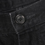 ヨウジヤマモトプールオム 12oz DENIM JEANS WITH SIDE FLAP DETAILS デニムパンツ ブラック 2 メンズ
