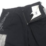 ヨウジヤマモトプールオム 12oz DENIM JEANS WITH SIDE FLAP DETAILS デニムパンツ ブラック 2 メンズ