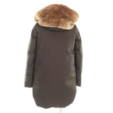 ウールリッチ COCOON PARKA ラビットファー・フード付 比翼仕立て ダウンコート カーキ XS レディース