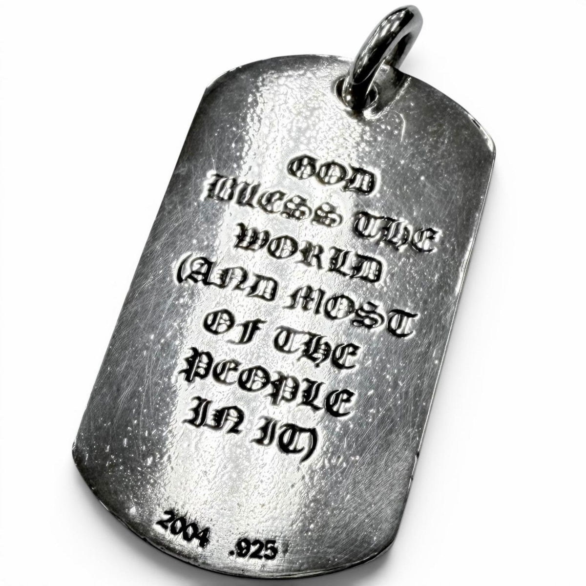 クロムハーツ D TAG LRG GOD BLESS ラージ ドッグタグ ペンダント ゴッドブレス ペンダントトップ シルバー メンズ