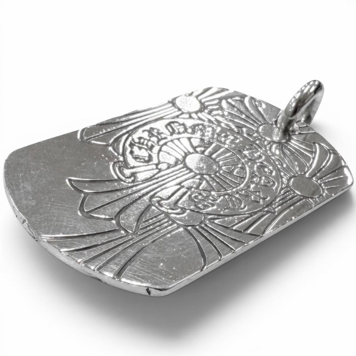クロムハーツ D TAG LRG GOD BLESS ラージ ドッグタグ ペンダント ゴッドブレス ペンダントトップ シルバー メンズ