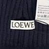 ロエベ ロゴデザイン ビーニー ニットキャップ ネイビーブルー レディース