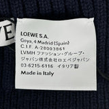 ロエベ ロゴデザイン ビーニー ニットキャップ ネイビーブルー レディース