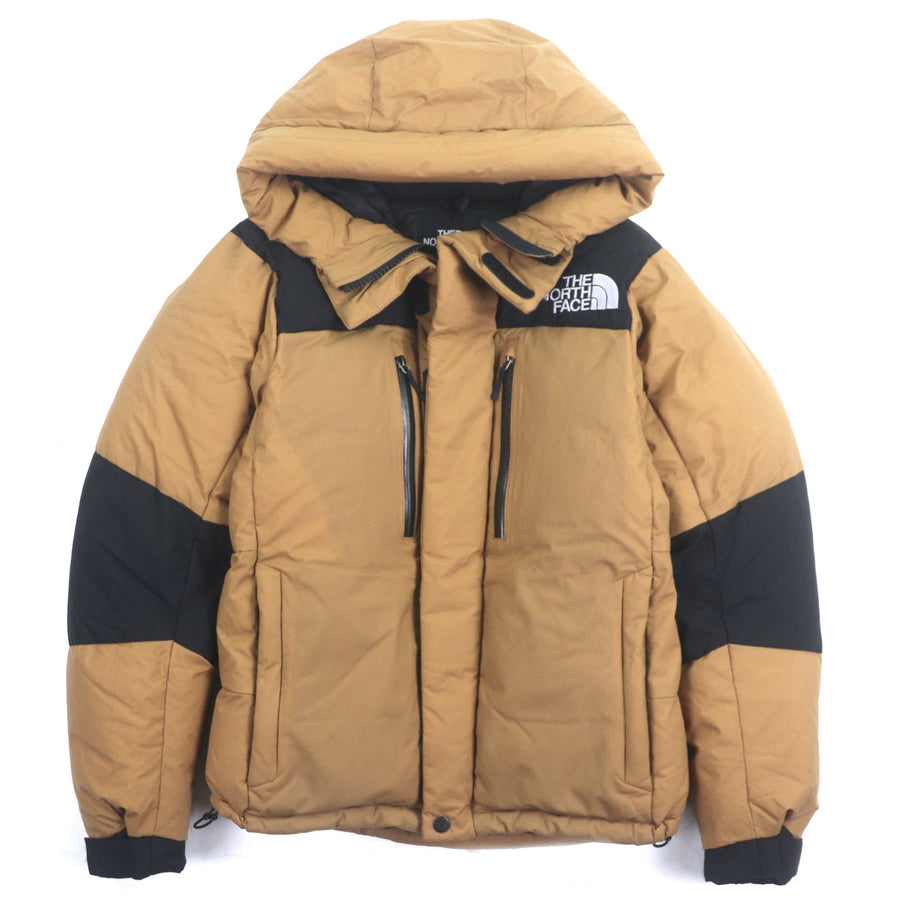 ザ・ノースフェイス Baltro Light Jacket GORE-TEX ゴアテックス ロゴ刺繍 フーデッド ダブルジップアップ ダウンジャケット ベージュ S メンズ