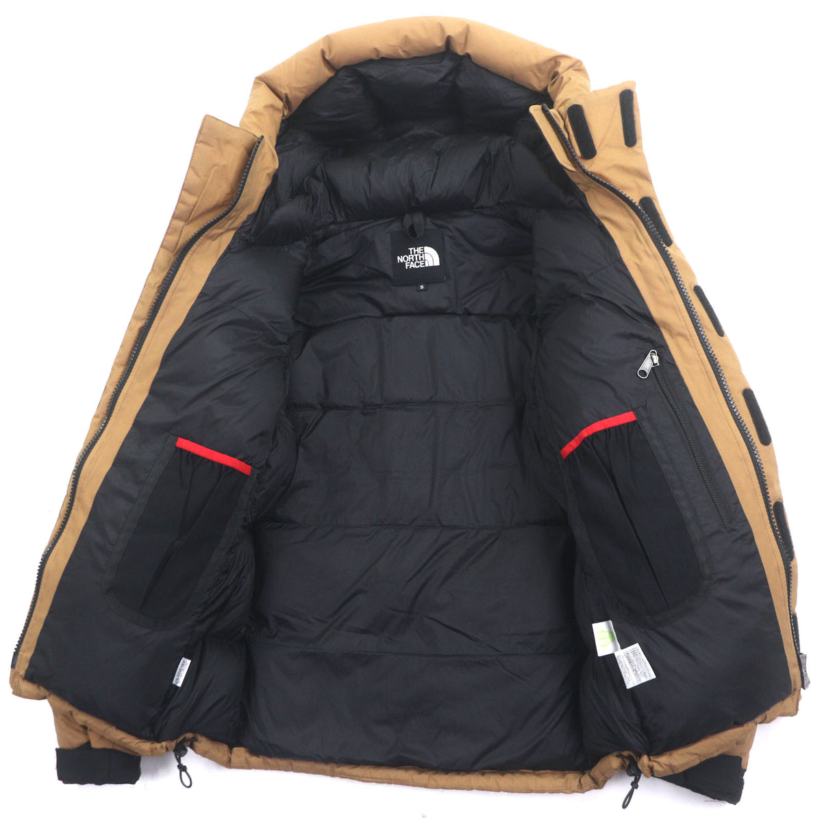 ザ・ノースフェイス Baltro Light Jacket GORE-TEX ゴアテックス ロゴ刺繍 フーデッド ダブルジップアップ ダウンジャケット ベージュ S メンズ