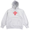 シュプリーム Cross Box Logo Hooded Sweatshirt プルオーバー パーカー グレー M メンズ