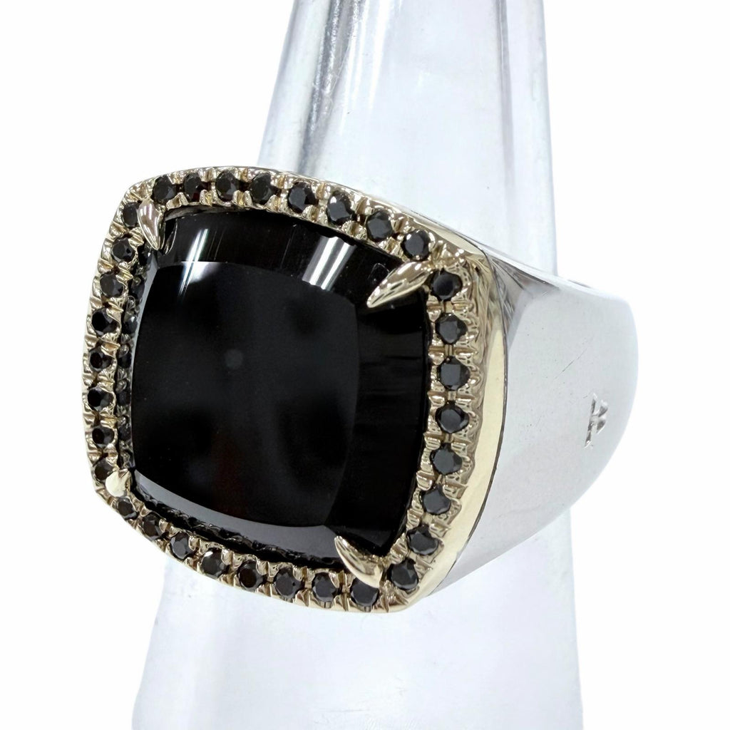 トムウッド May Ring Black Onyx Diamond メイ リング ブラックオニキス ダイヤモンド リング 指輪 シルバー 48 JP9号 メンズ