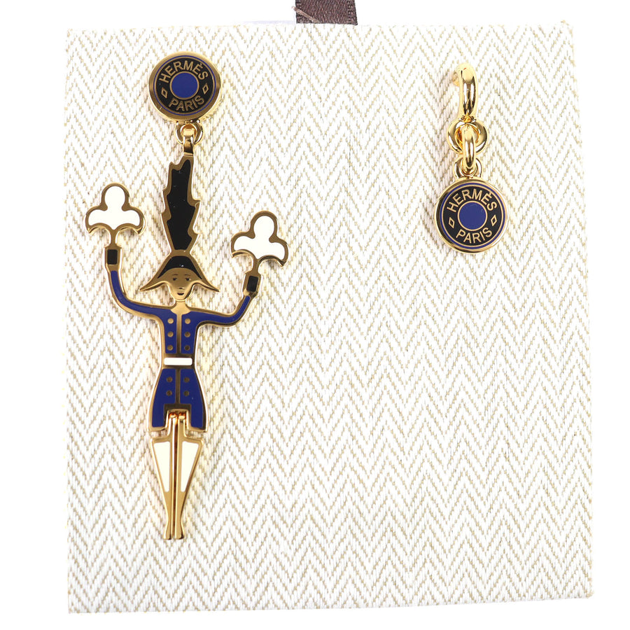 エルメス Boucles d'oreilles Artificier 花火師 ピアス 現行品 ピアス ゴールド レディース