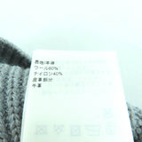 ルイヴィトン レザーロゴパッチ付 サイドZIP 台形 ニット スカート グレー XS レディース