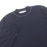メゾンマルジェラ14 ステッチデザイン 薄手 ロングスリーブニット セーター ネイビー S メンズ