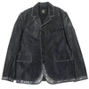 エム・シー・エム Cyberpunk Blazer ダメージ加工 ロゴ入りボタン シングルジャケット テーラードジャケット ブラック L メンズ