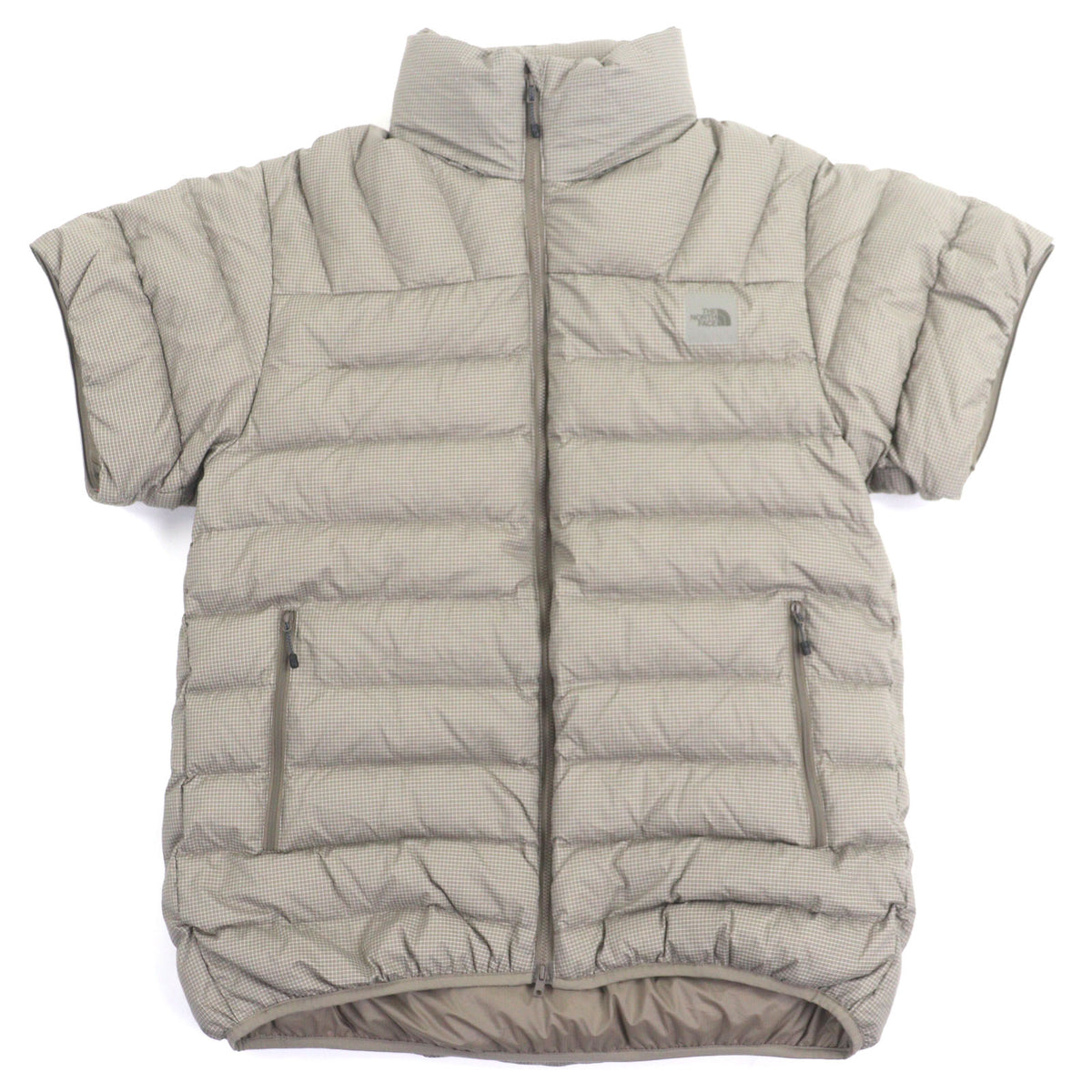 ザ・ノースフェイス Enride Convertible Down Jacket エンライド コンバーチブル PERTEX ロゴ フード入り 2WAY ダウンジャケット カーキ L メンズ