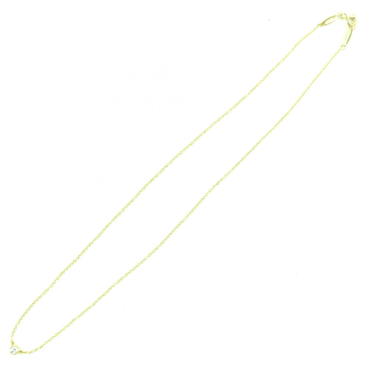 ティファニー エルサペレッティ K18 750YG ダイヤ0.05ct 枠直径約3.80mm 現行品 ネックレス イエローゴールド レディース