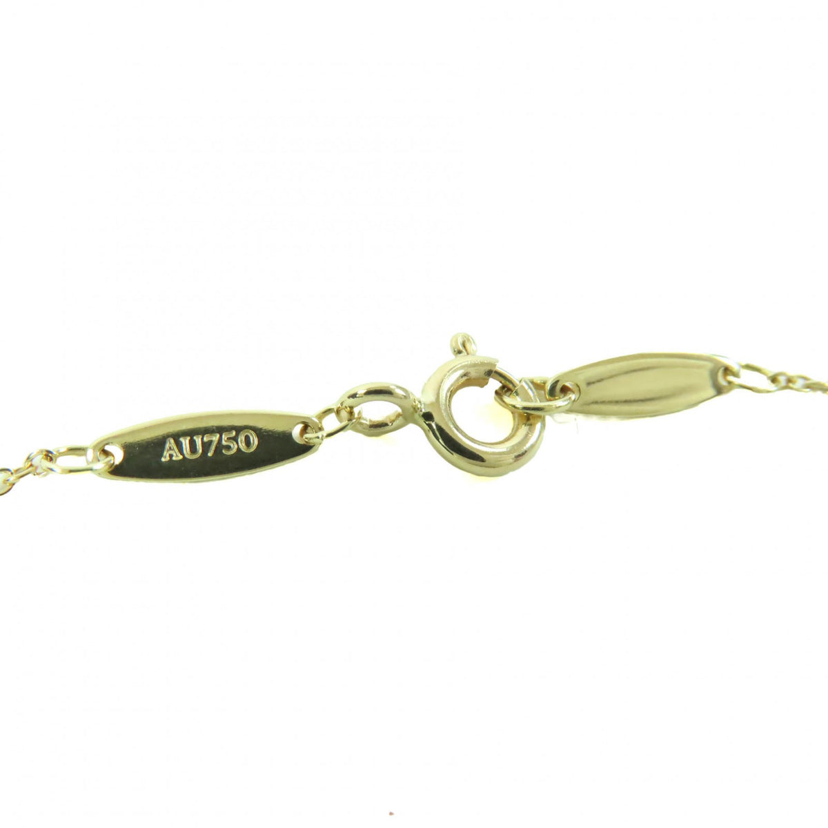 ティファニー エルサペレッティ K18 750YG ダイヤ0.05ct 枠直径約3.80mm 現行品 ネックレス イエローゴールド レディース