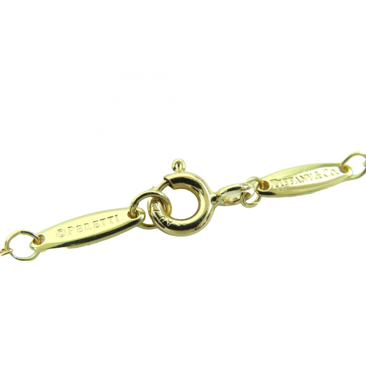 ティファニー エルサペレッティ K18 750YG ダイヤ0.05ct 枠直径約3.80mm 現行品 ネックレス イエローゴールド レディース