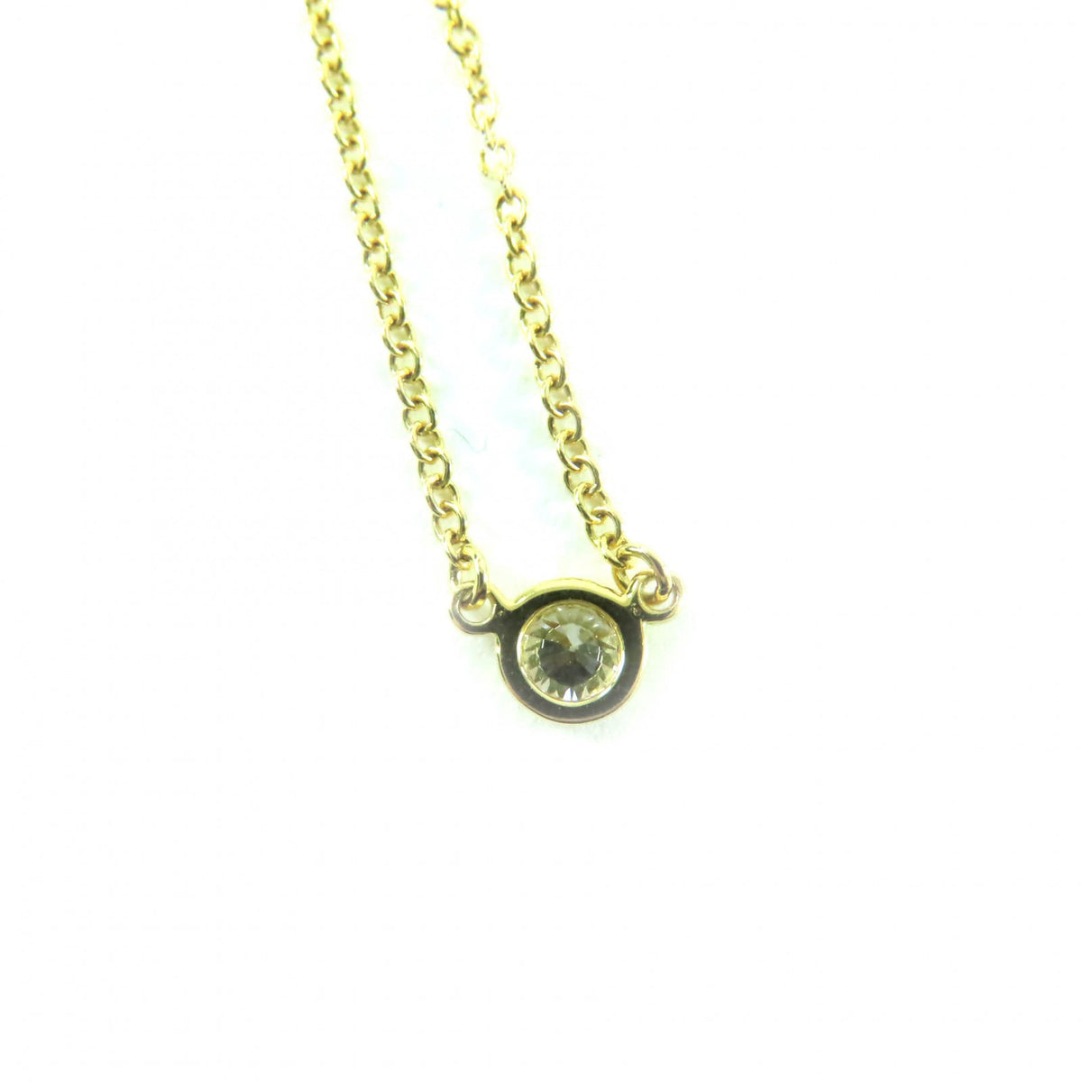 ティファニー バイザヤード 現行品 0.08ct 1P ダイヤ ネックレス ゴールド レディース