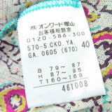 ジャンポールゴルチエ パワーネット ペイズリー柄 長袖 ワンピース マルチカラー 40 レディース