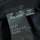 プラダ トライアングルロゴ Re-Nylon バケットハット 帽子 ハット ブラック M レディース