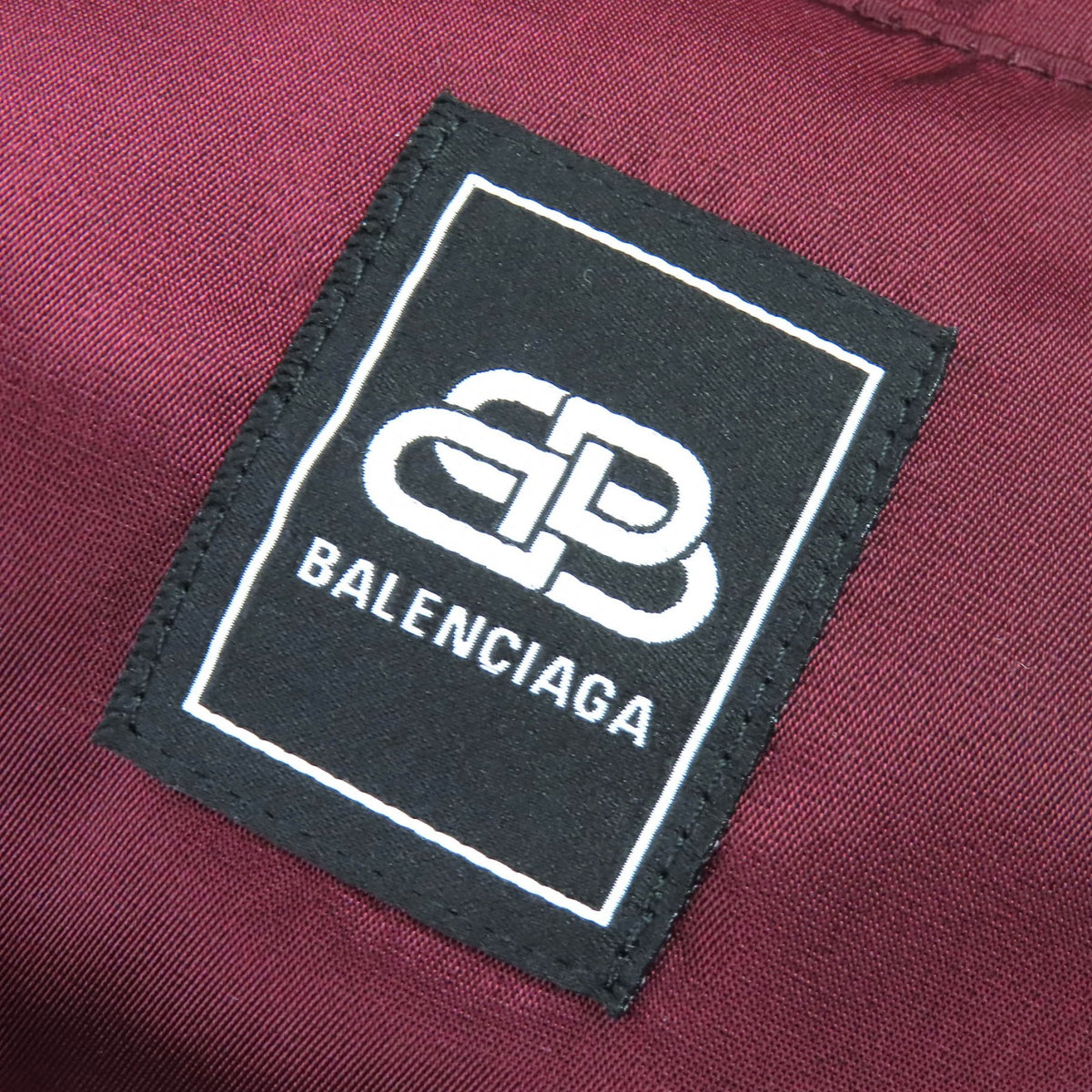 バレンシアガ Grape nylon oversize jacket フード付き 中綿入り コート ボルドー 42 メンズ