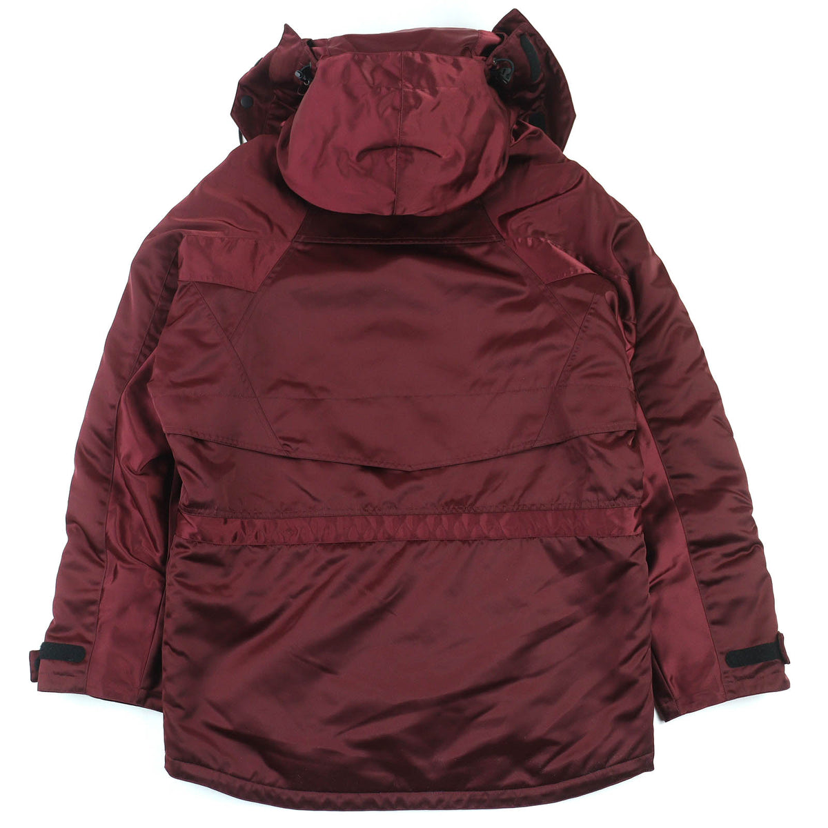 バレンシアガ Grape nylon oversize jacket フード付き 中綿入り コート ボルドー 42 メンズ