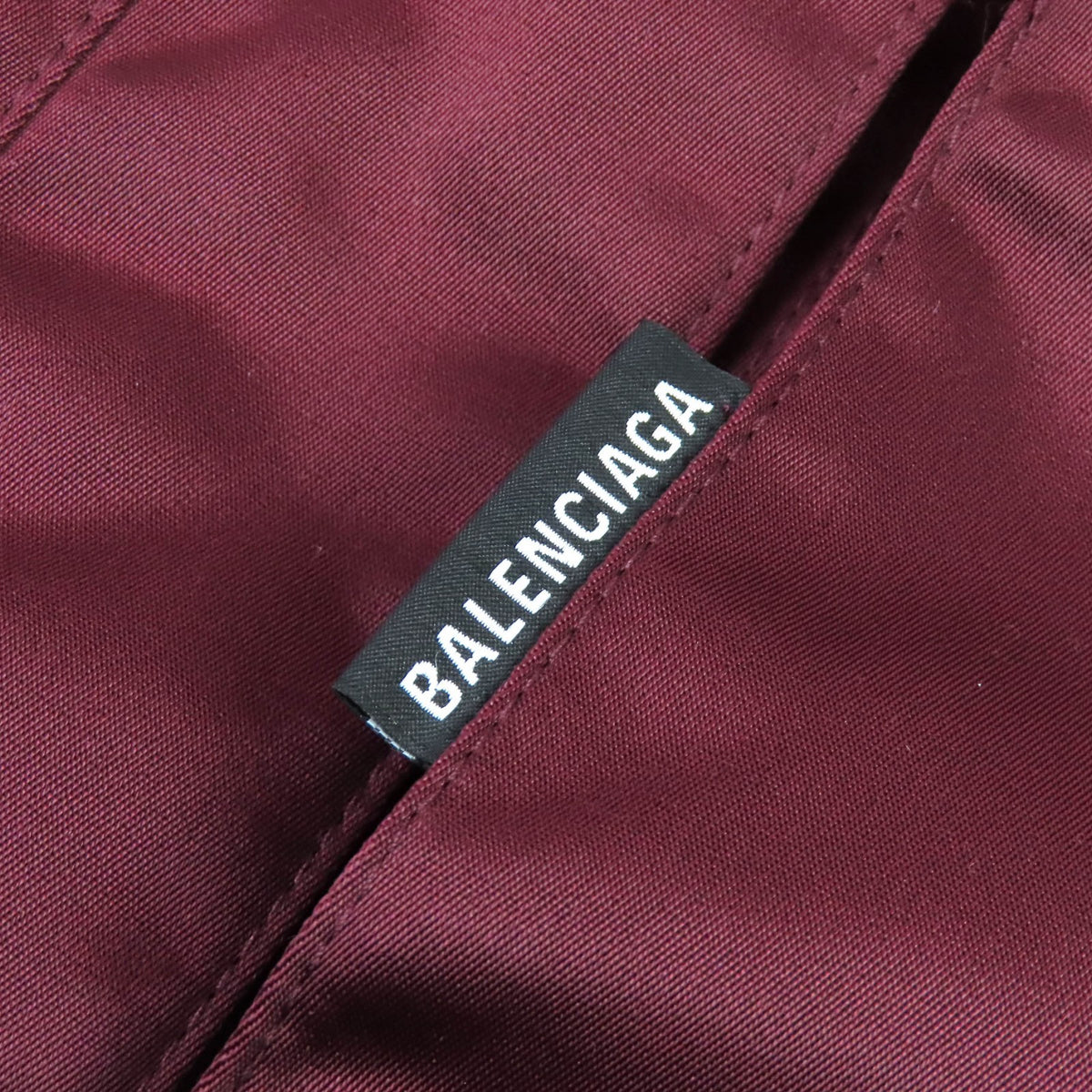 バレンシアガ Grape nylon oversize jacket フード付き 中綿入り コート ボルドー 42 メンズ