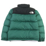 ザ・ノースフェイス Nuptse Jacket ヌプシジャケット ロゴ刺繍 フード入り スタンドカラー リサイクルダウン ダウンジャケット グリーン系 M メンズ