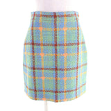 グッチ Lovelight tweed mini skirt チェック 膝丈 ツイードスカート マルチ 40 レディース