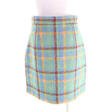 グッチ Lovelight tweed mini skirt チェック 膝丈 ツイードスカート マルチ 40 レディース
