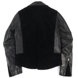 アナクロノーム Horsehide Motorcycle Jacket コーデュロイ切り替え ライダースジャケット ブラック 00 メンズ