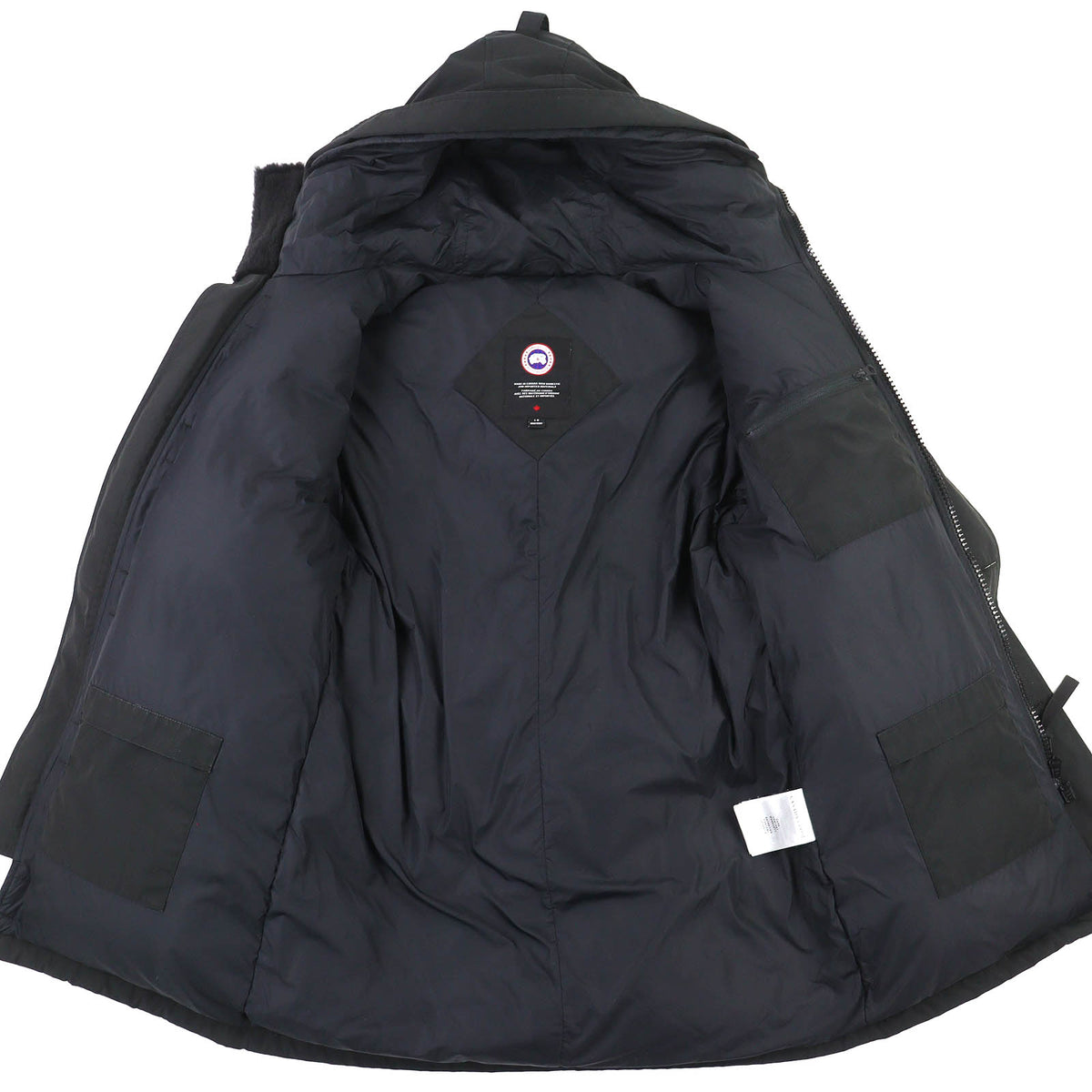 カナダグース Jasper Parka ジャスパー パーカ ロゴワッペン ダウンジャケット カナダグースジャパン ダウンジャケット ブラック L メンズ