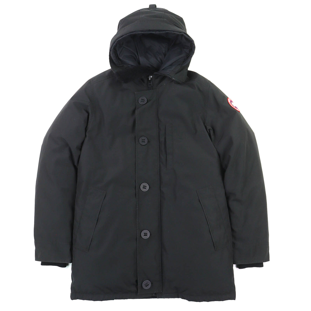 カナダグース Jasper Parka ジャスパー パーカ ロゴワッペン ダウンジャケット カナダグースジャパン ダウンジャケット ブラック L メンズ