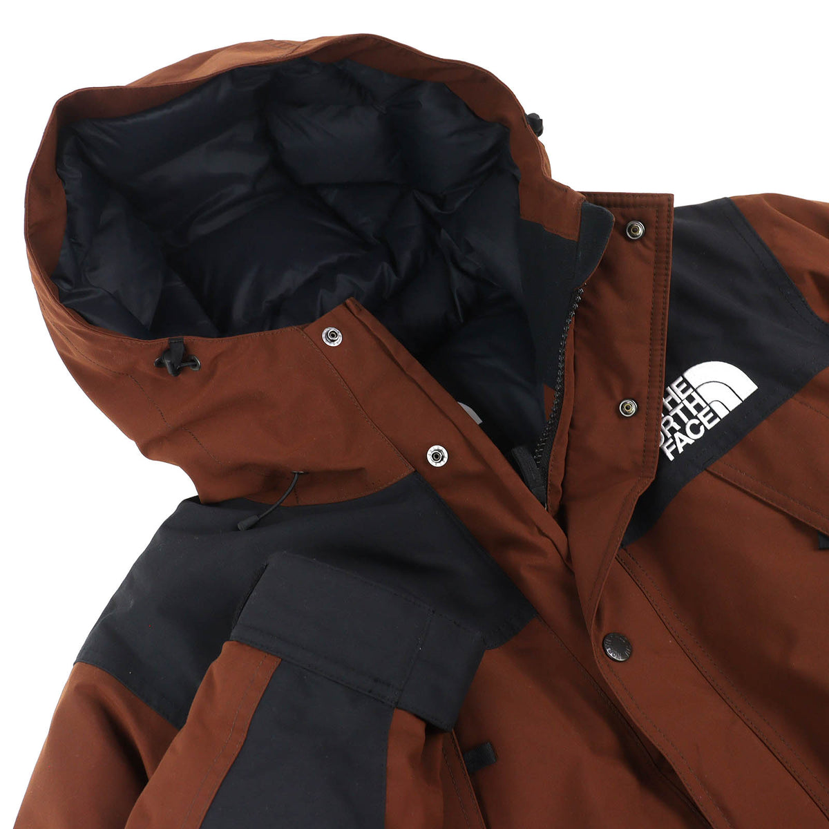 ザ・ノースフェイス Mountain Down Jacket マウンテンダウンジャケット ゴアテックス GORE-TEX ロゴ刺繍 ダウンジャケット ブラウン M メンズ