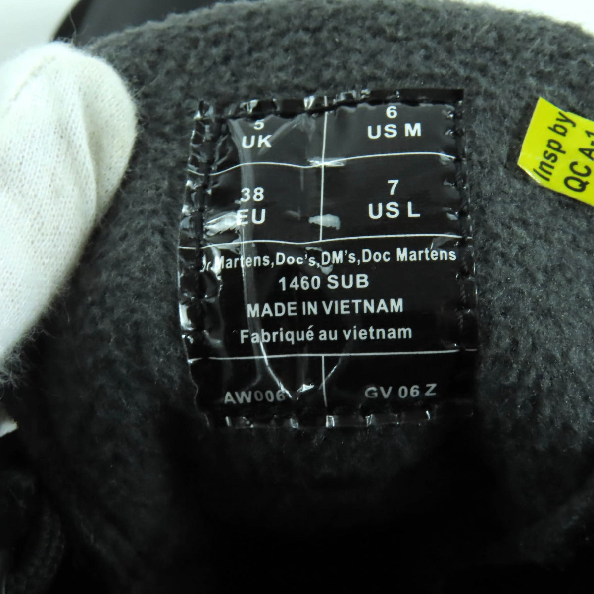 ドクターマーチン Fleece Lined Sub Boots 1460 レースアップ レザー ショートブーツ ブラック UK5 レディース