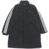 プラダ アディダス Re-Nylon スリーストライプス トライアングルロゴ ベンチ コート ブラック 48 メンズ 未使用品