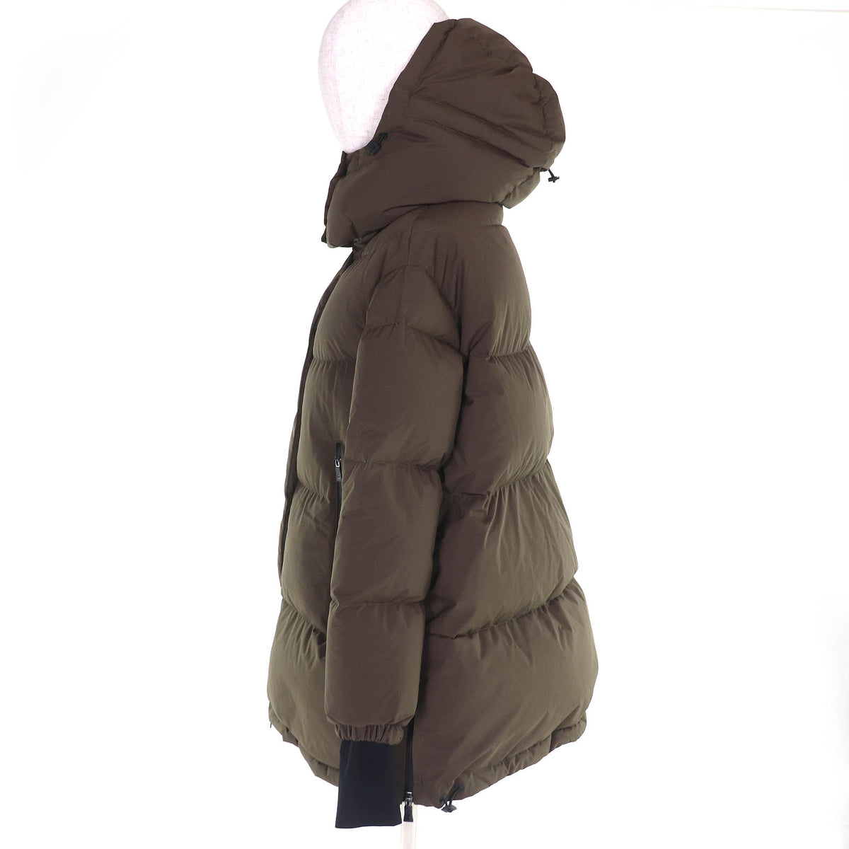 ヘルノ GORETEX ゴアテックス フード付き ダウンジャケット カーキ 36 レディース