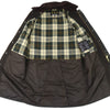 バブアー NEW BURGHLEY WAX JACKET 裏地チェック柄 オイルド コート コート カーキ系 36 メンズ